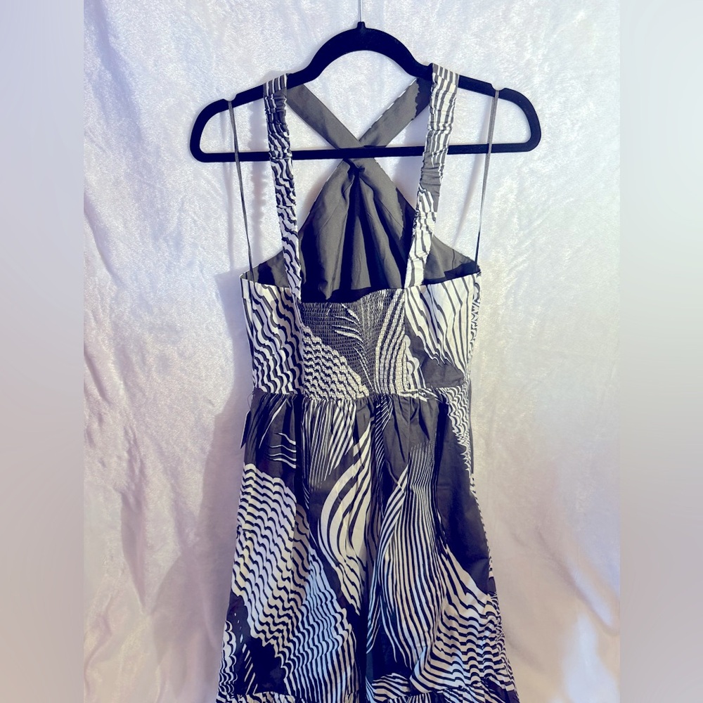 EXPRESS Halter Tiered Poplin Dress - Picture 8 of 10
